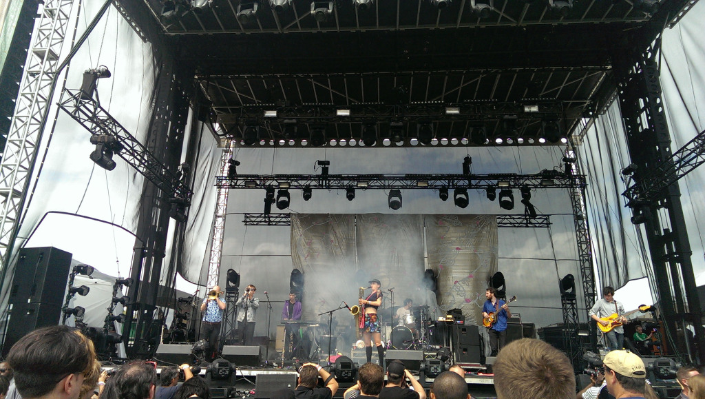 Rubblebucket get down and funky at Riot Fest in Toronto.