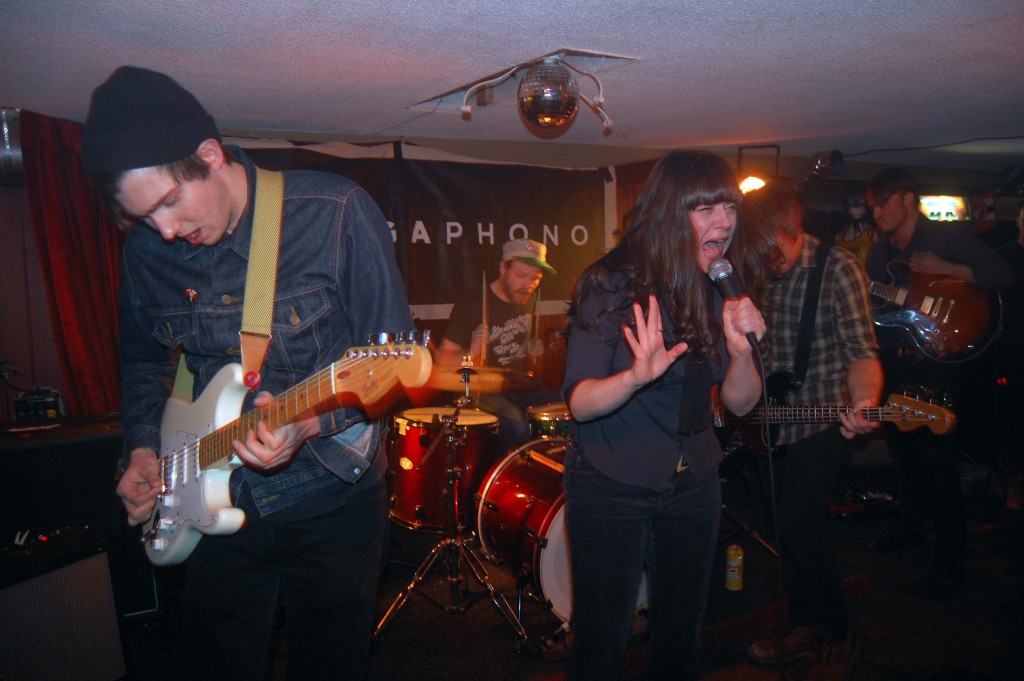 The Yips chanelling their inner deamon during MEGAPHONO at House of Targ in Ottawa, ON. Photo: Eric Scharf