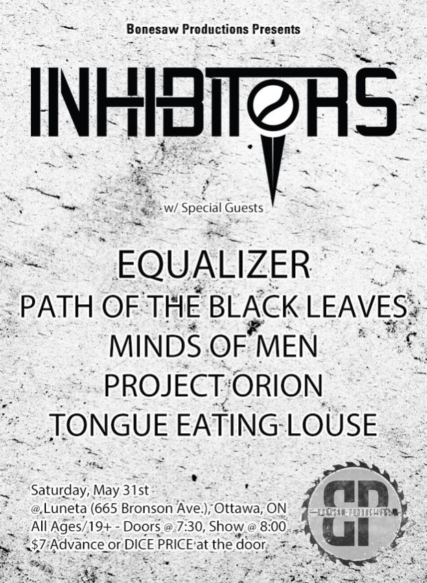 inhibitors band, equalizer, ottawa, metal