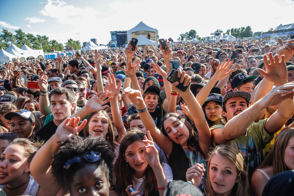 The very young crowd up front for Tyler, the Creator live at the RBC Bluesfest in Ottawa on Tuesday, July 8, 2014. ~ RBC Bluesfest Press Images PHOTO/Mark Horton