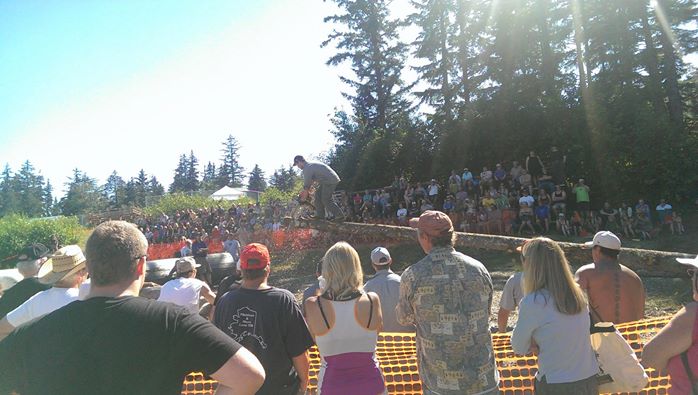 Lumberjack competing at the Southeast Alaska State Fair.