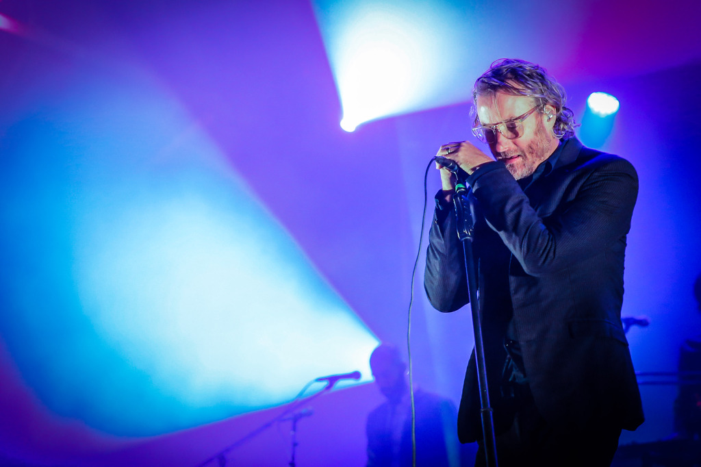 The National's Matt Berninger on stage in front of thousands, alone with his demons. Ottawa Folk Festival Press Images PHOTO/Mark Horton
