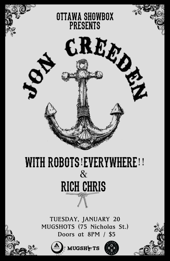 Jon Creeden + Robots!Everywhere!! & Rich Chris @ Mugshots, Feb. 20