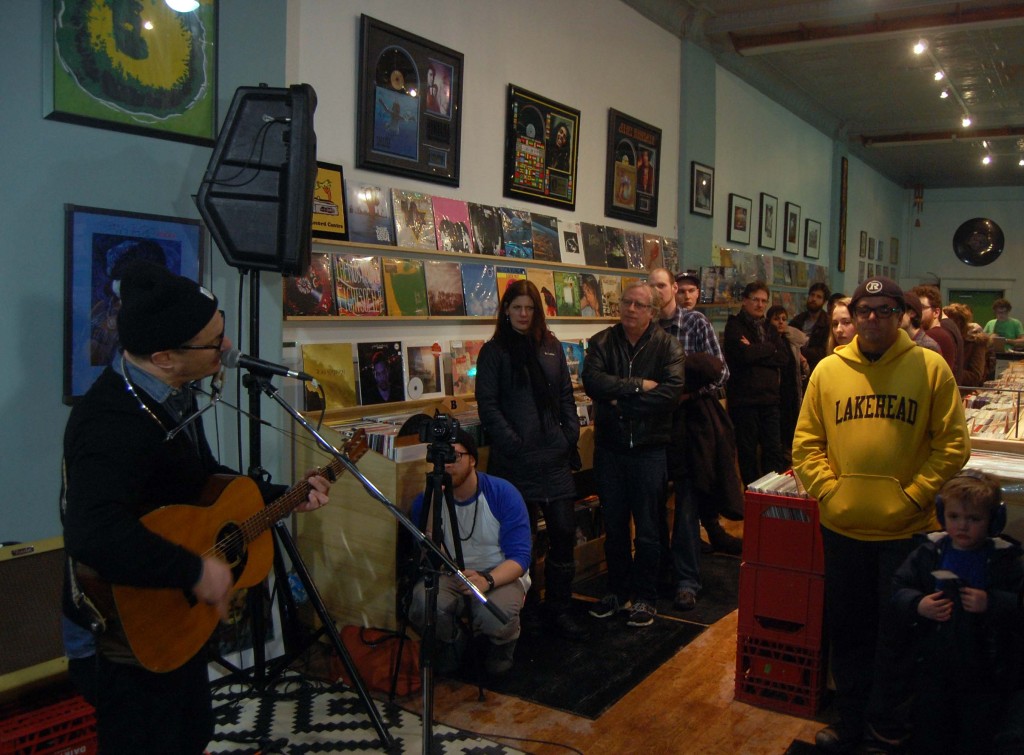 Jim Bryson playing to a packed Record Center during MEGAPHONO in Ottawa, ON.