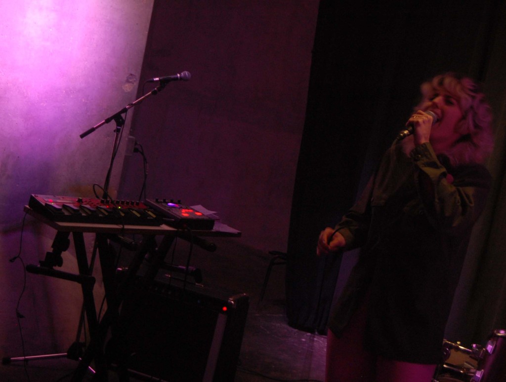 U.S. Girls performing in the Diefenbunker during  MEGAPHONO in Ottawa, ON. Photo: Eric Scharf