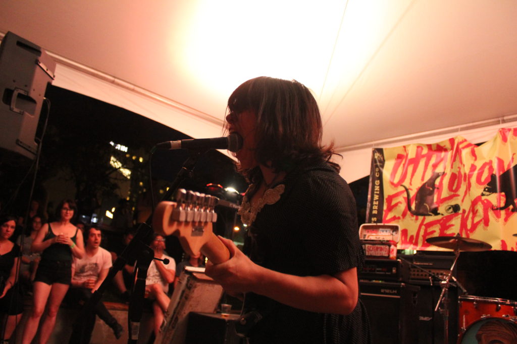 Screaming Females melting our faces at Ottawa Explosion Weekend 2016 at SAW Gallery. Photo: Eric Scharf