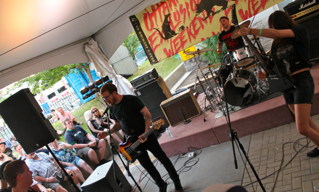 Black Tower bringing out day time ghosts and ghouls at SAW Gallery during Ottawa Explosion Weekend 2016 in Ottawa. Photo: Eric Scharf