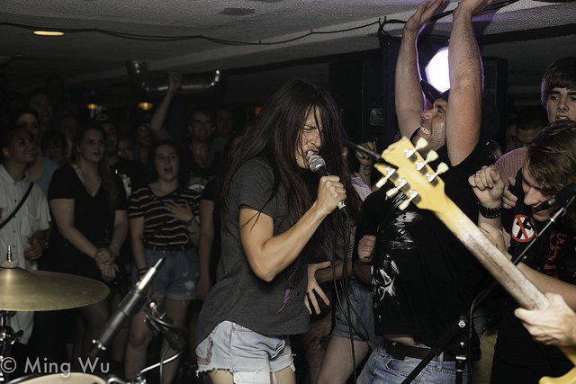 Merv the Perv killing "Reservoir" during PUP-Karaoke at House of TARG in Ottawa. Photo: Ming Wu